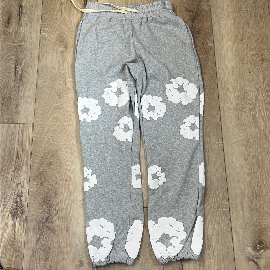 Denim Tears The Cotton Wreath Sweatpants Grey Size Medium New